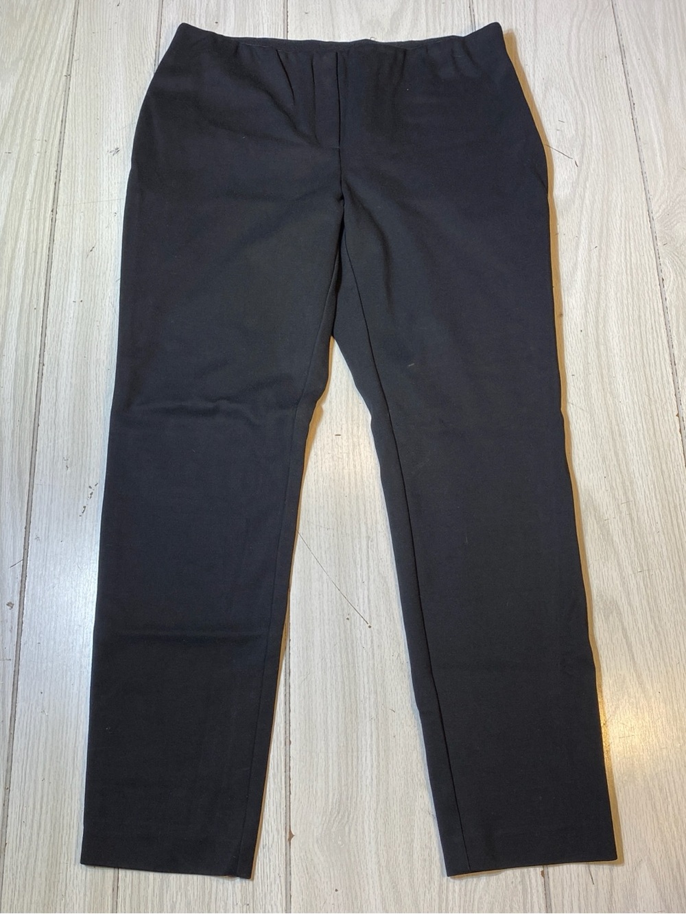 Alfani Women's Black Pull-On Dress Pants Size 8 Stretch Rayon Blend EUC